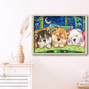 Dog 5D DIY Full Round Drill Diamond Painting Rhinestone Picture Kits Wall Decor