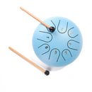 Ethereal 6 inch Steel Tongue Hand Pan Drum Tank 8 Tones with Mallets (Blue)