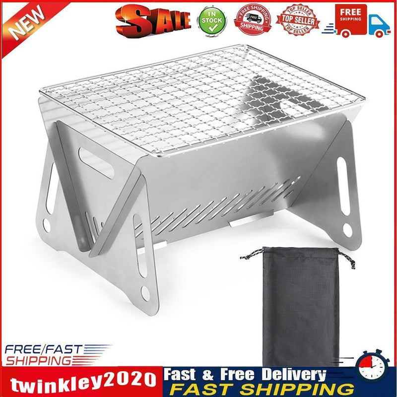 Stainless Steel Portable Folding BBQ Grill Stove Outdoor Heater Kits Newly