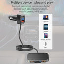 Car Rear Seat Charger 31W 3 USB Dual Type-C Auto Front Back Charger Adapter
