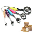 5 Pcs steel Measuring Cups & Spoons For Baking Cooking Kitchen L2O3 G2C3
