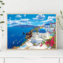 5D DIY Full Drill Diamond Painting Seaside Castle Needlework Embroidery Mosaic