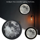 Intelligent LED Voice Controlled Lighting Wall Clock Creative Luxury Clock Mute,
