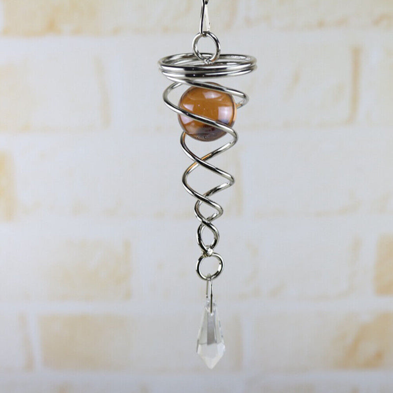 DIY Rotating Wind Chime Novelty Metal Hanging Sculpture Wind Chime Bell (A)