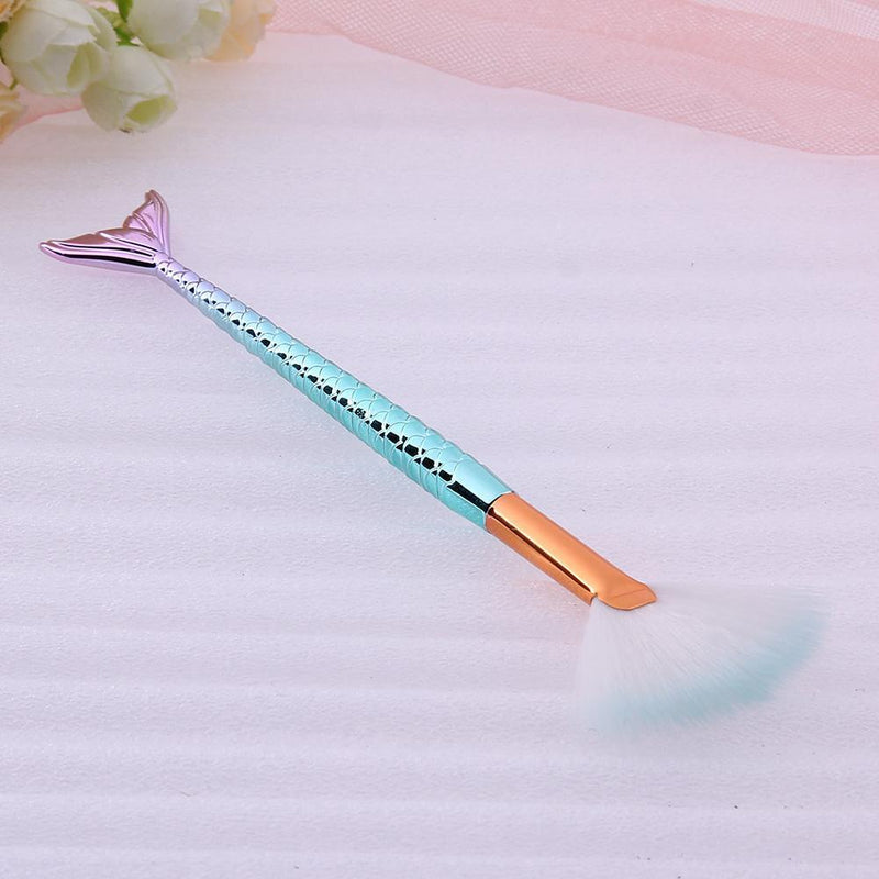 1pc Soft Gradient Makeup Fan Brush Powder Blush Foundation Cosmetic Tool(S)