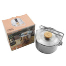 Steel Multifunctional Outdoor Picnic Kettle Teapot Camping Pot Cookware
