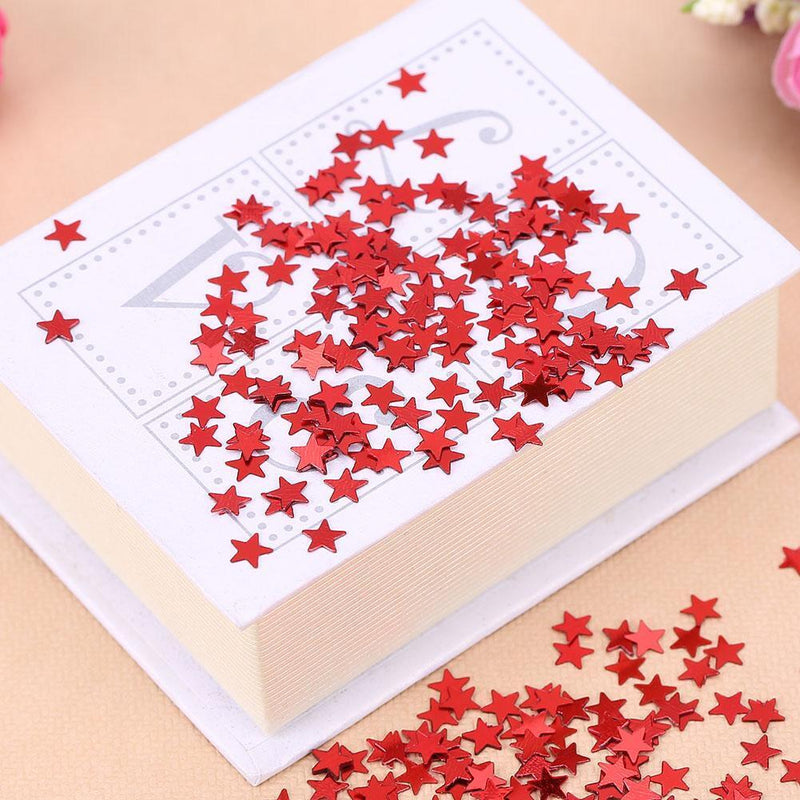 6000pcs Star Table Confetti Sprinkles Birthday Wedding Party Decor(Red)