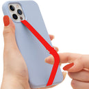 3pcs Phone Soft Band Cellphone Strap Ropes Loop Wristband Hand Holder (Red)