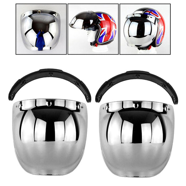 2x offenes Helmvisier Motorradhelm Blasenvisier PC Objektiv mit hoher Stärke