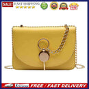 PU Leather Messenger Bag Women Solid Color Casual Chain Shoulder Crossbody Bag