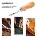 Practical Leather Edge Cutting Wide Shovel Wood Handle DIY Leather Carving Tools