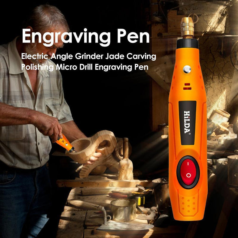 220V Mini Small Electric Grinder Jade Carving Polishing Drill Engraving Pen
