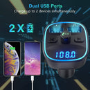 T25S Car FM Transmitter Bluetooth Handsfree MP3 Player Quick Charge 3.0 Charger
