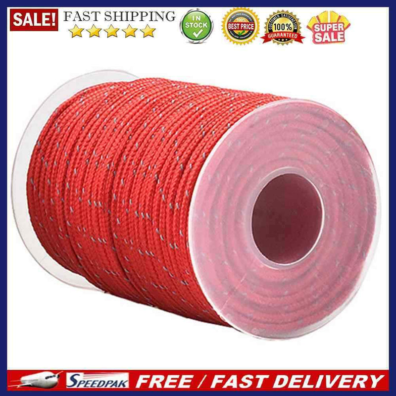 Camp Accessories 4mm Reflective Tent Paracord Rope Outdoor Hiking Canopy La