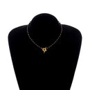 Fashion Crystal Bead Black Jewelry Collar Necklace Choker Chain Buckle Flower