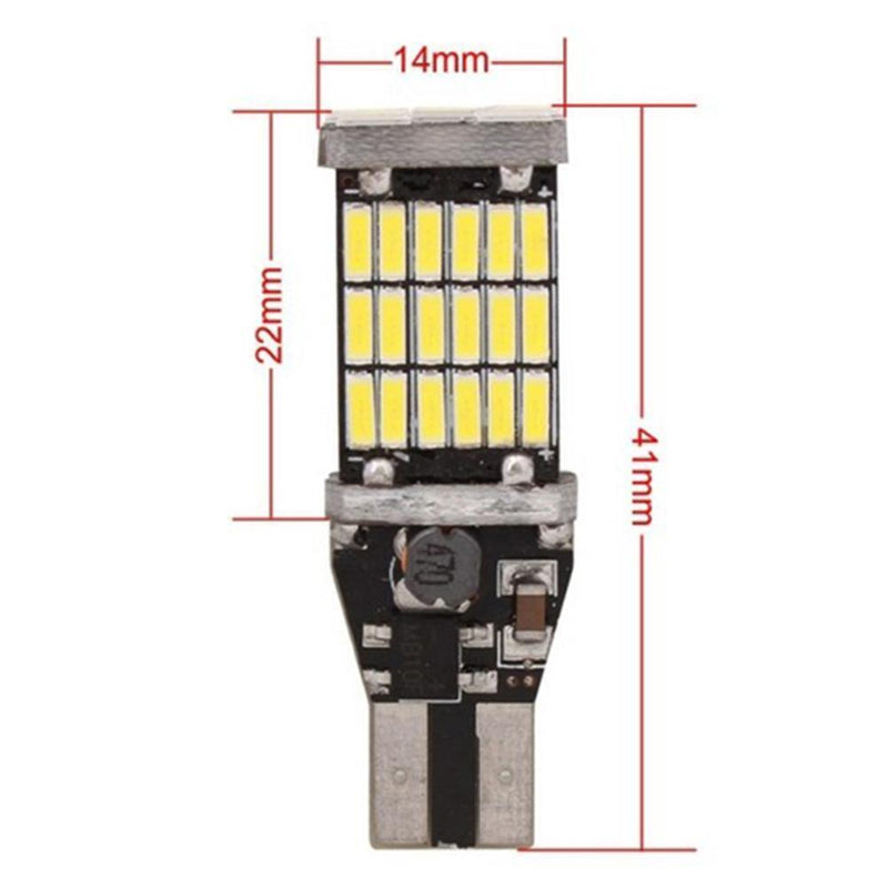 2PCS Error-Free 12V 16W T15 Car LED Fuse Lightweight Reverse Brake Lamp Bulb