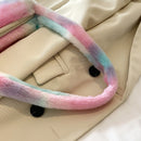 Animal Underarm Bag Women Mini Plush Shoulder Handbags Purse (14 Tie Dye)