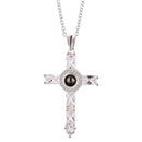 Pendant Fashion Cross Projection Necklace Bible Verses Cross Shape Bohemia