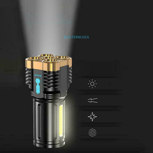 High Power 5 Core LED Torch Super Bright USB Outdoor Camping 2022 S8P0