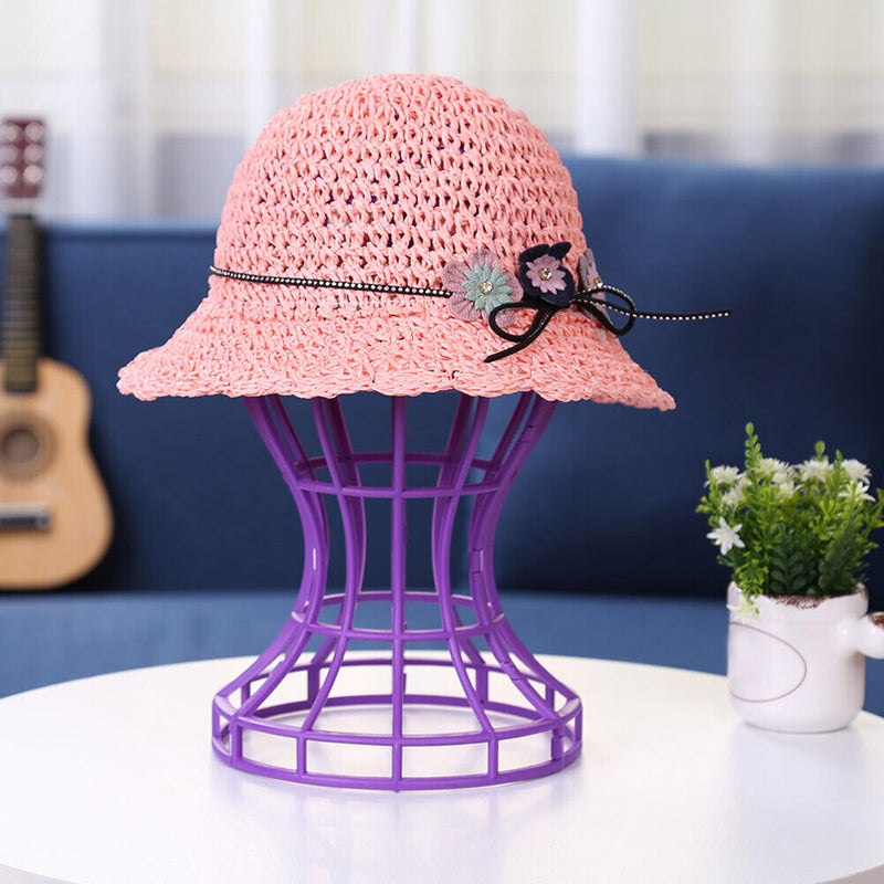 Plastic Wig Stands Lantern Shape Display Support with Silicone Band Set