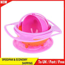 Novelty 360 Rotary Gyro Umbrella Spill-Proof Children Balance Bowl (Pink)