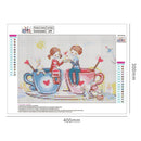 5D DIY Full Drill Diamond Painting Sweet Lovers Cup Cross Stitch Embroidery