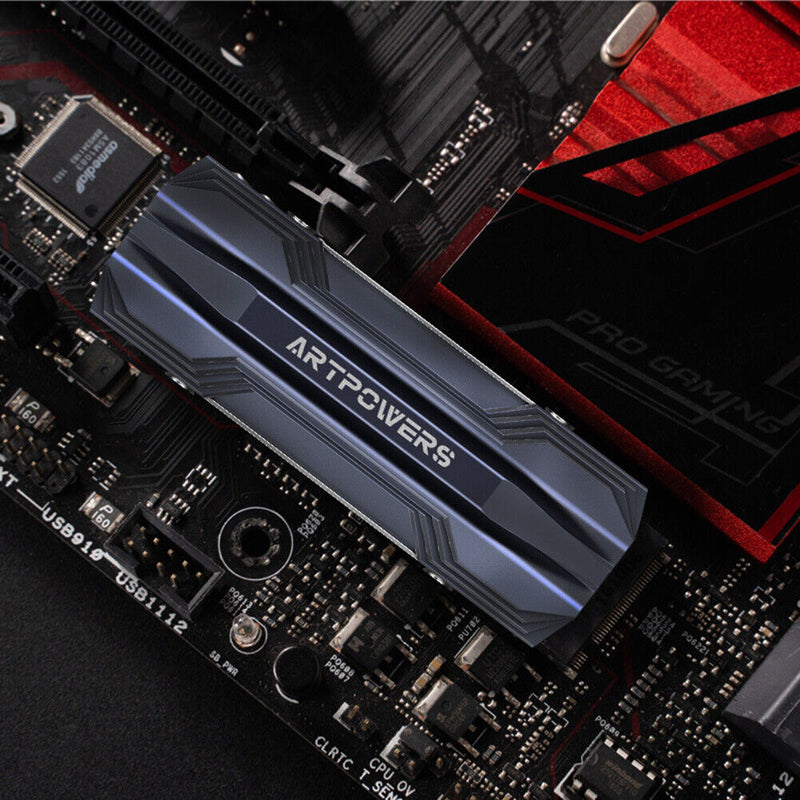 SSD Heatsink Cooler Aluminum M.2 2280 NVME Solid State Disk Radiator (Gray)