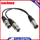 0.34M 1.1FT XLR 3-Pin Male, 2 XLR Female Microphone Cable Extension Cable