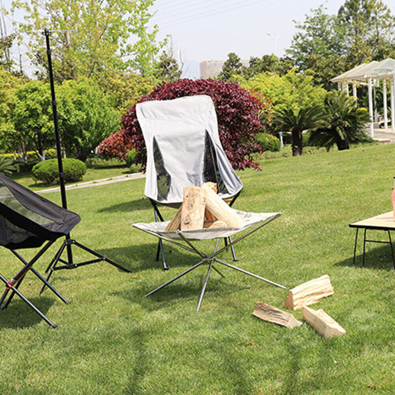 Outdoor Camp Stainless Steel Wood Stove Fire Rack Foldable Disassembling Fire Pit