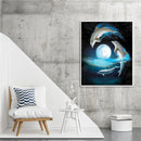Dolphin Oil Paint By Numbers Kit DIY Frameless Drawing Picture for Adults D