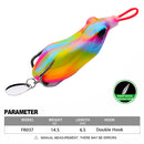 6.5cm 14.5g Bionic Ray Frog Lure Topwater Artificial Wobbler Fishing Bait Tac