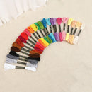 24 Farben Threads Cross Stitch Baumwolle Stickerei Thread Zahnseide Nähen Sträng