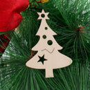 Carving Wood DIY Crafts Wood Pieces Xmas Tree Wooden Slice Merry Christmas