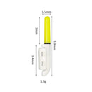 2 pcsFishing Electronic SeaRod LED Luminous Stick Pole Float Light Yellow