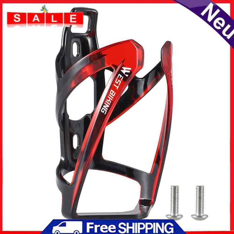 WEST BIKING Water Bottle Holder MTB Road Bike Kettle Cage (Black Red)