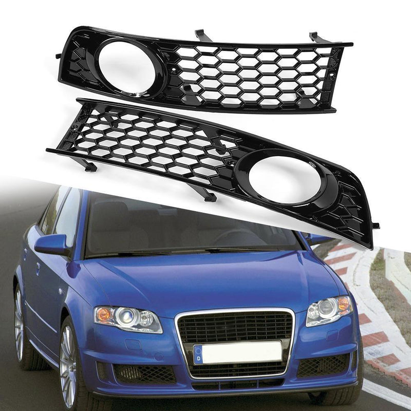 Front Bumper Bottom Side Fog Lights Lamp Grid Covers for A