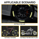 20pcs Wheel Hub Stickers Reflective Tire Rim Tape Strips for Bike Motorcycl