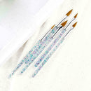 5X Sable Kolinsky Acrylic Nail Art UV Gel Carving Brush Set Too Glitter C3W3