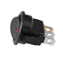 20A 12V 3 Pin Car Auto Boat On Off Round Dot LED Rocker Toggle Switch(Red)