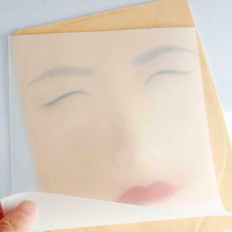 Tattoo Embroidery Translucent Silicone Practice Skin Tattoo Eyebrow D1B3