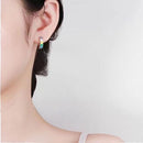 Fashion Enamel Rainbow Heart Women Girl Earring Ear Studs Eardrop Earring Hoops