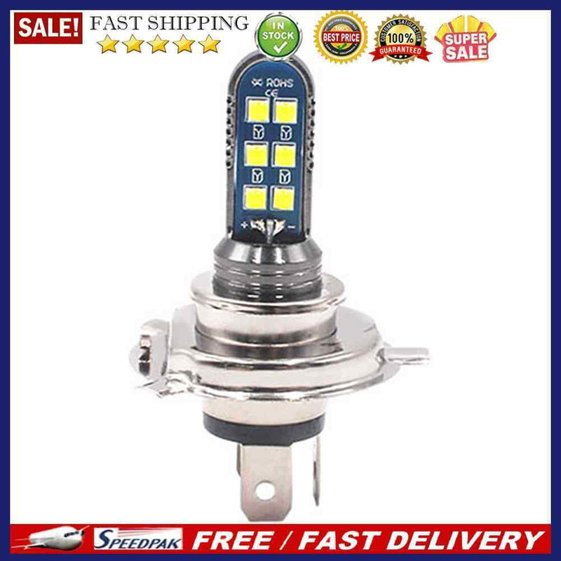 1080LM Scooter Auxiliary Front Light 6000K 12 SMD LED Motorcycle Headlight Bulbs