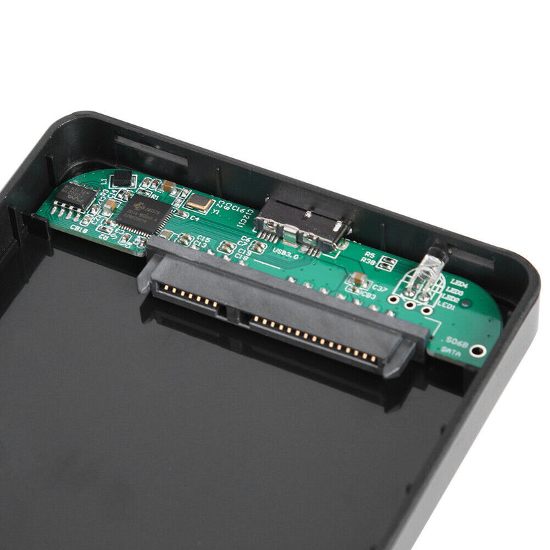 2.5 inch USB 3.0 Hard Disk Enclosure 6Gbps HDD SSD External Case (Black)