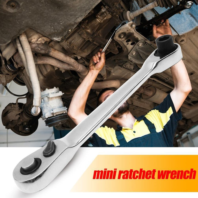 1/4 inch Mini 72 Tooth Ratchet Wrench CR-V Socket Spanner Car Repair Tool Newly