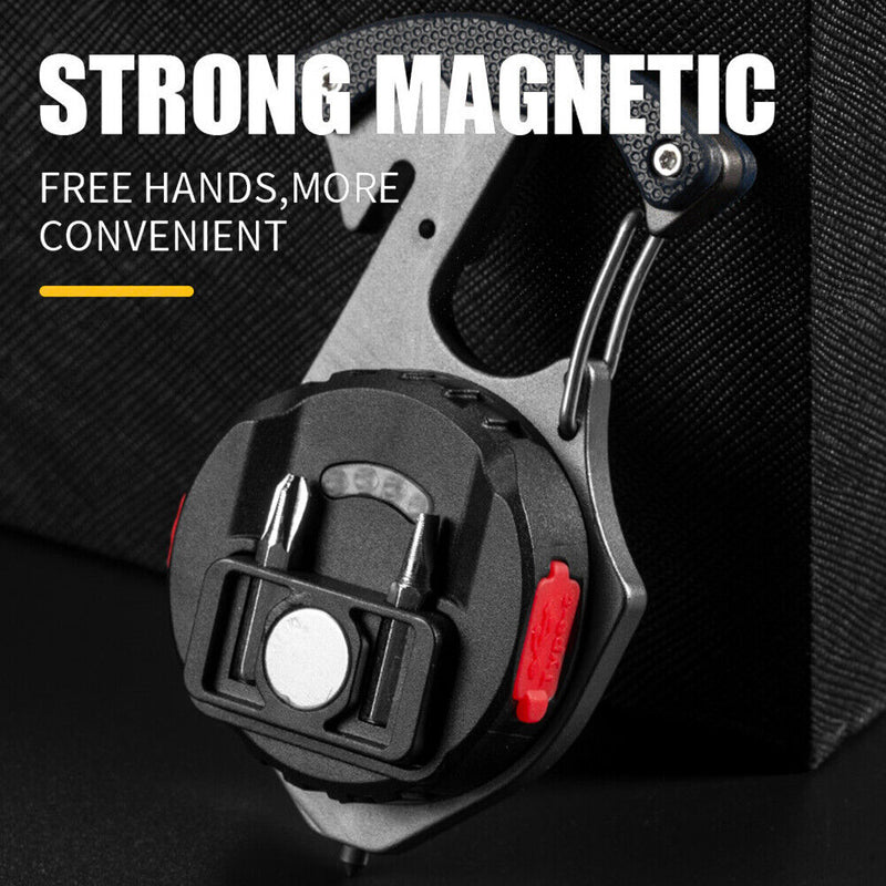 #A Portable COB LED Flashlight USB Rechargeable Keychain Camping Screwdriver Lig