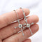 Woman Jewelry Party Accessories Diamante Cross Earrings Stud Earrings Dangle