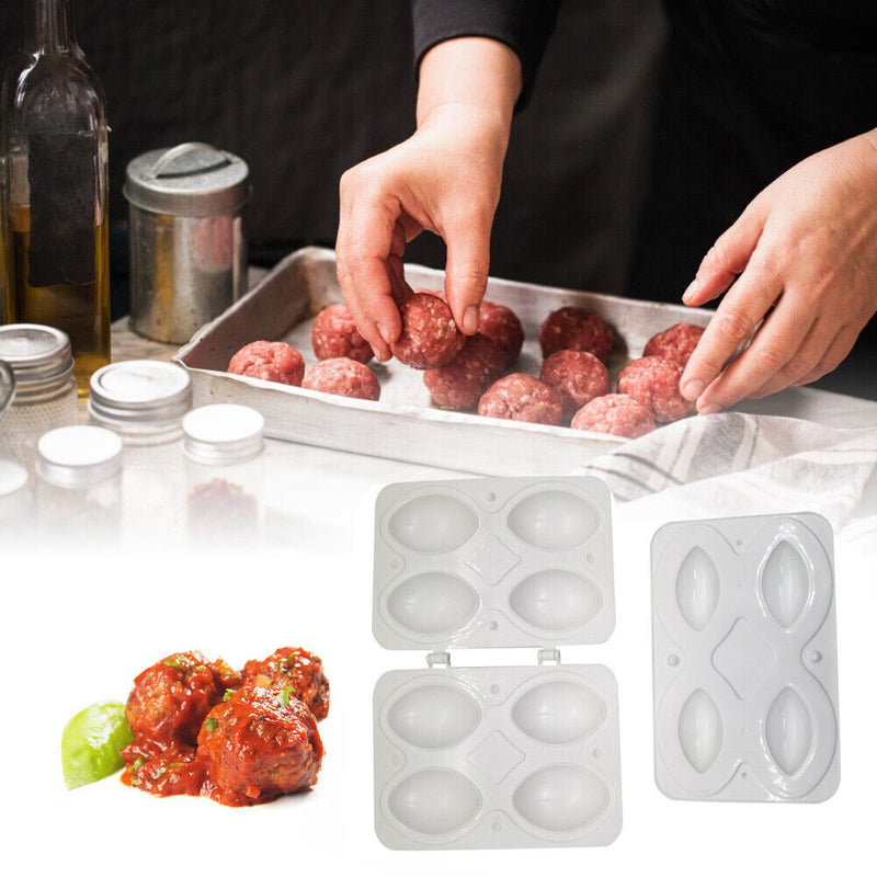 4 Grid Minced Meat Processor Manual Meatball Maker Kitchen Meatloaf Mold