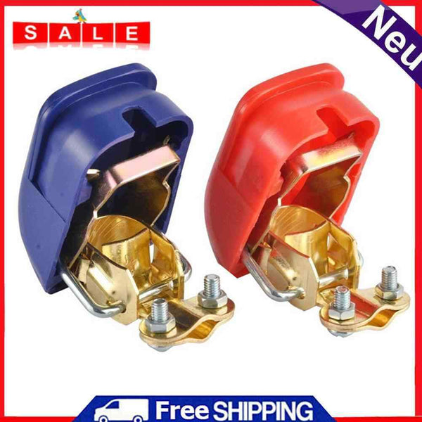 2pcs Quick Release Motorbike Battery Connector Car Terminal Clamp Cable Fix Clip