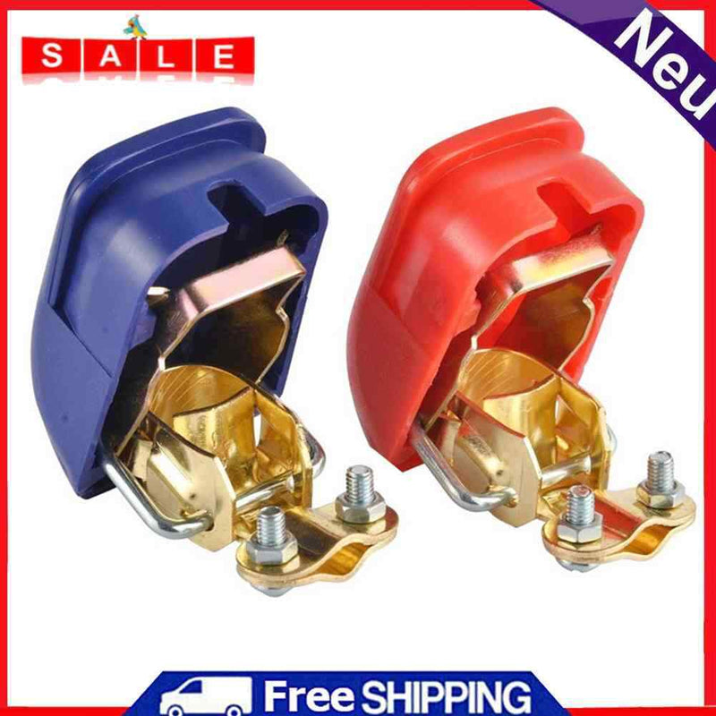2pcs Quick Release Motorbike Battery Connector Car Terminal Clamp Cable Fix Clip