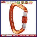 25KN Rock Climbing Carabiner D-Shaped Hot-Forged Magnalium Locking Climbing Hook